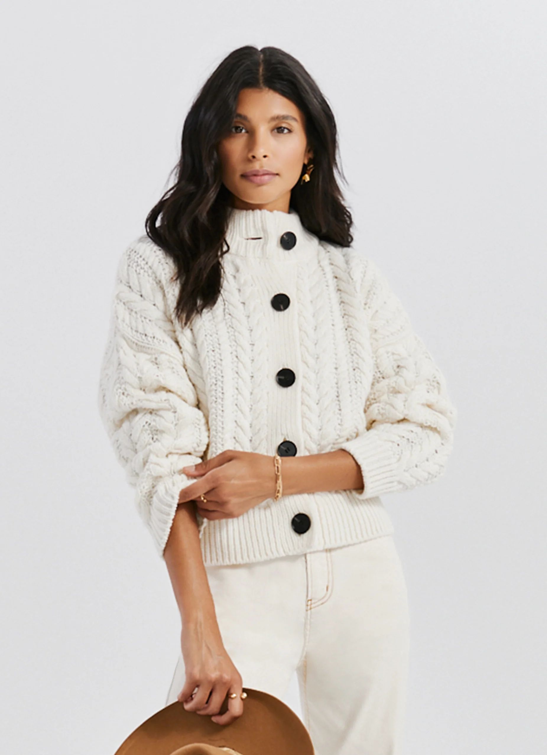 Cableknit Cardigan Ivory | Something Navy | Something Navy