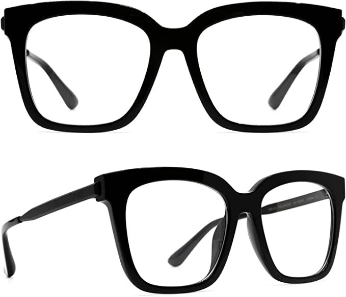 Amazon.com: DIFF Eyewear Bella Designer Square Oversized Computer Blue Light Blocking Glasses for Wo | Amazon (US)
