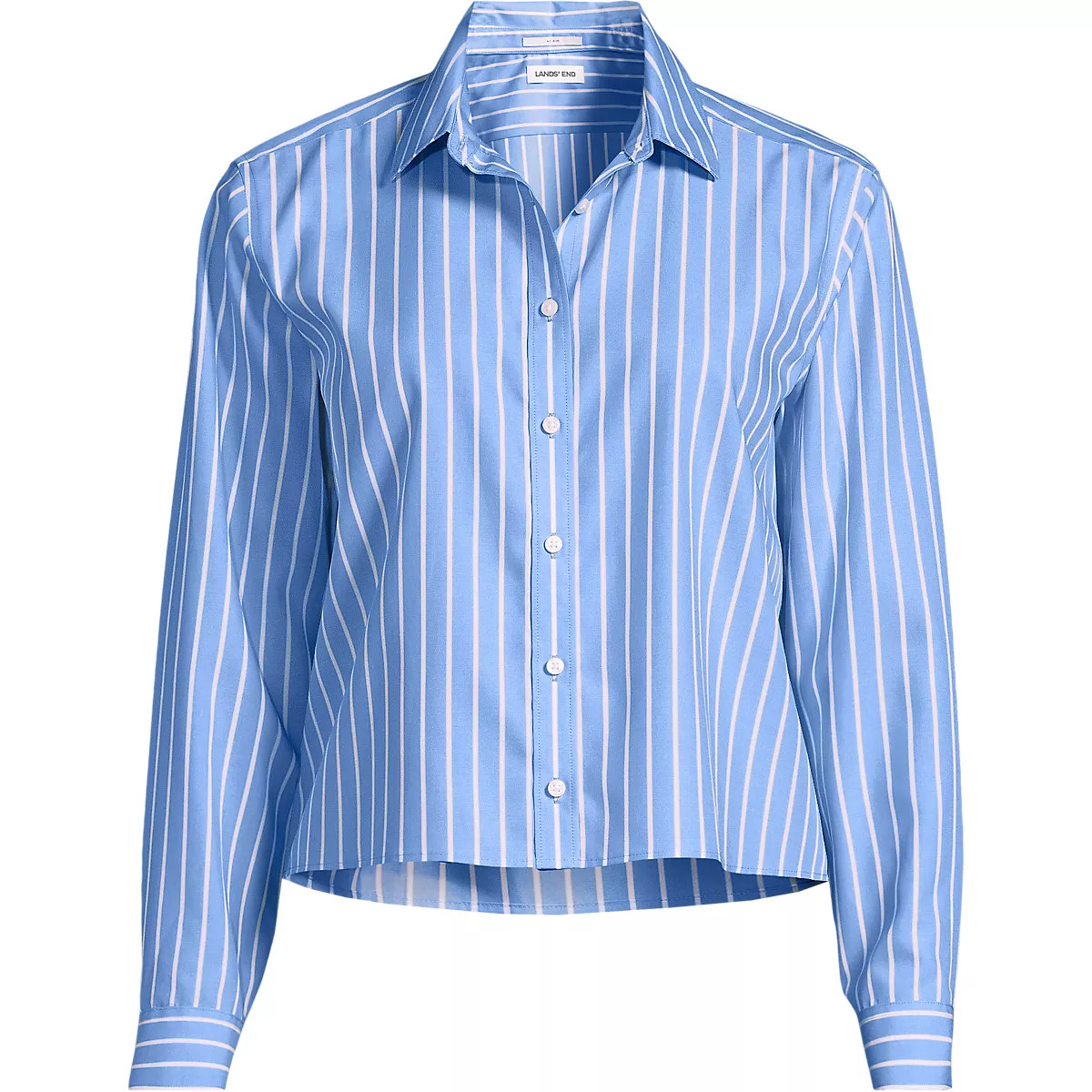 Women's No Iron Boxy Cropped Shirt | Lands' End (US)