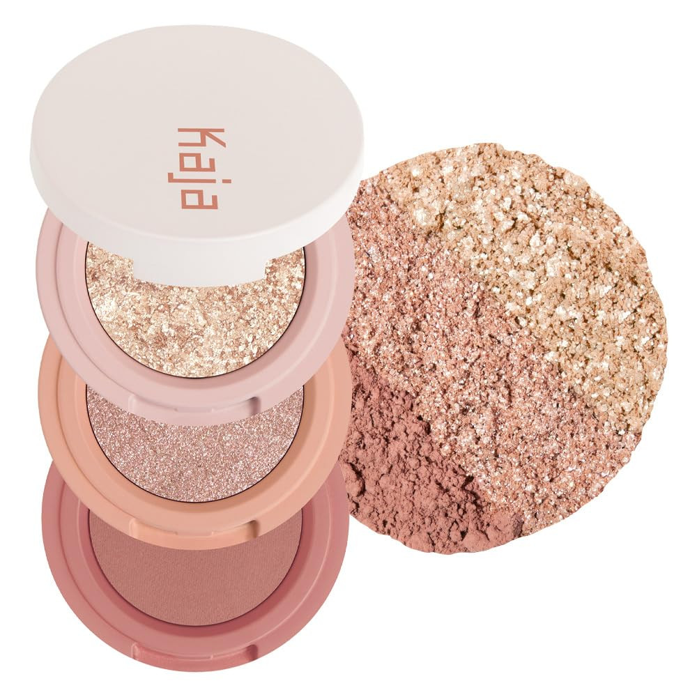 Kaja Beauty Bento Collection - Bouncy Eyeshadow Trio | 16 Peach Madeline | Nude Peach Tone | Vega... | Amazon (US)