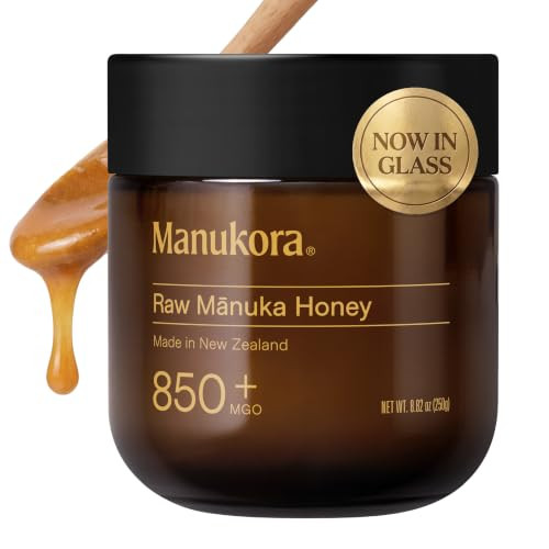 Manukora Raw Manuka Honey MGO 850+ Non-GMO Immune & Digestive Support 250g | Amazon (US)