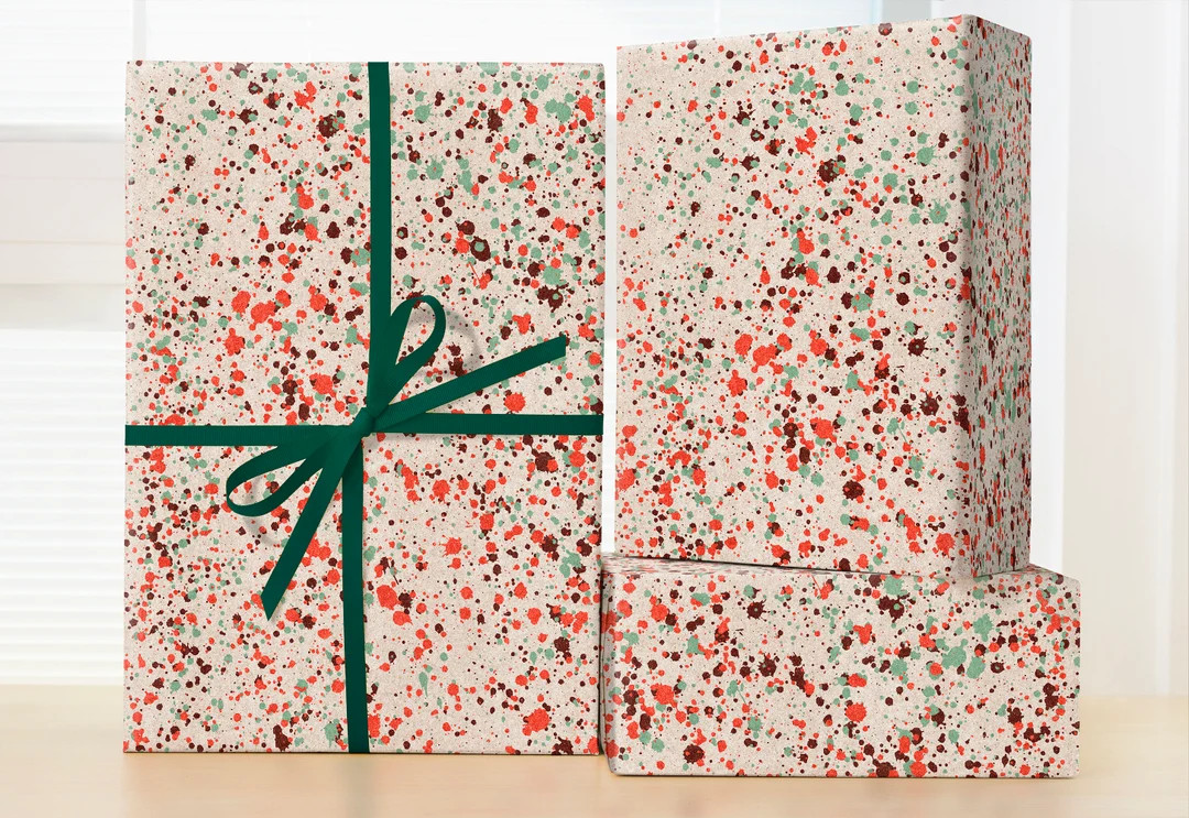 Grainy Paint Pattern Wrapping Paper Roll Vintage Paint Drip - Etsy | Etsy (US)