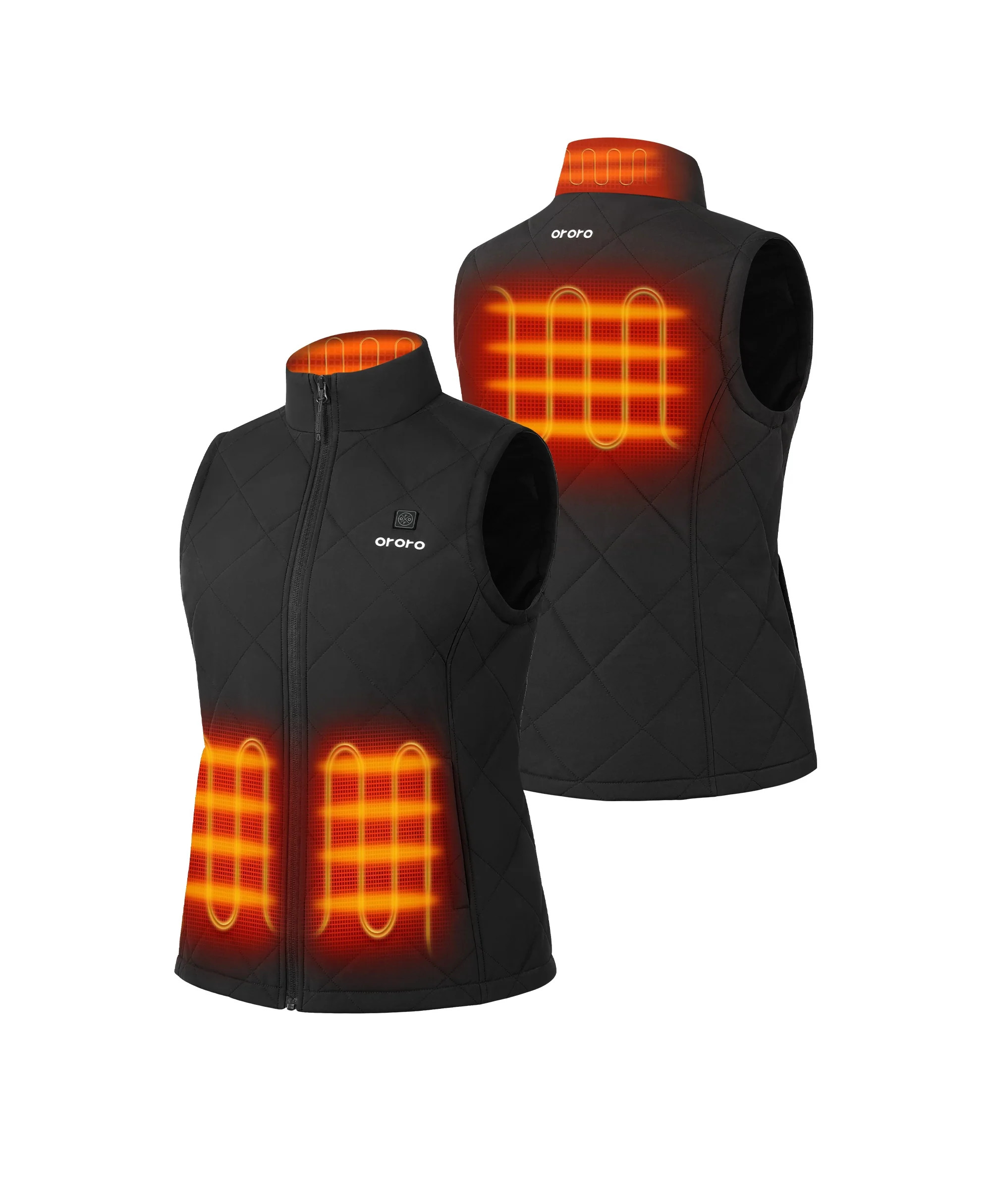 Women's Lightweight Quilted Heated Vest | 4 Heating Zones | ororo\u00ae | ORORO