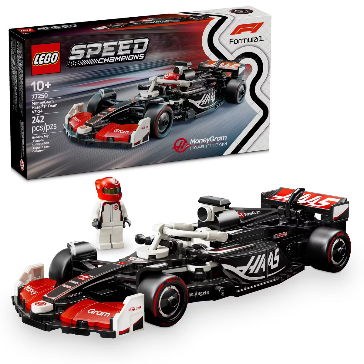 LEGO Speed Champions MoneyGram Haas F1 Team VF-24 Race Car Building Set 77250 | Target