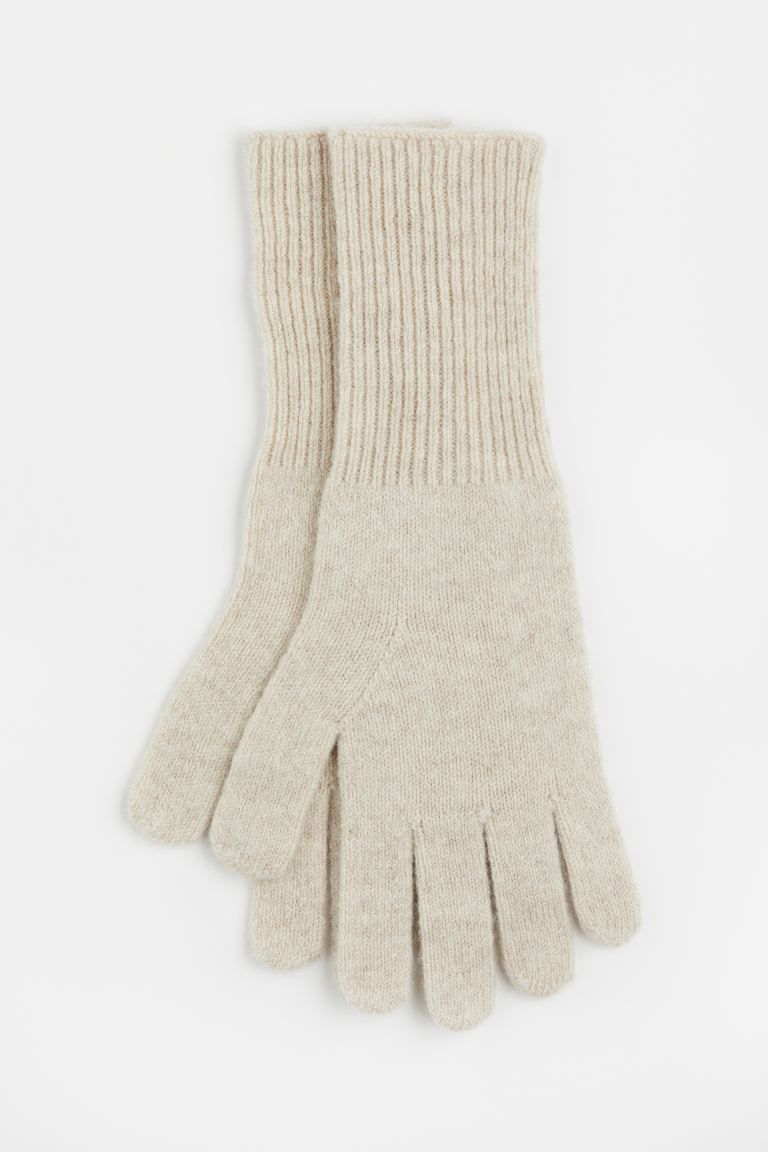 Cashmere-blend Gloves - Light beige - Ladies | H&M US | H&M (US)