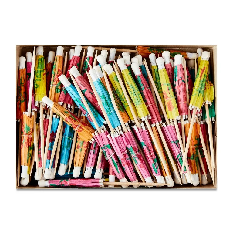 Paper Parasol Picks, 100 Count, by Way To Celebrate - Walmart.com | Walmart (US)