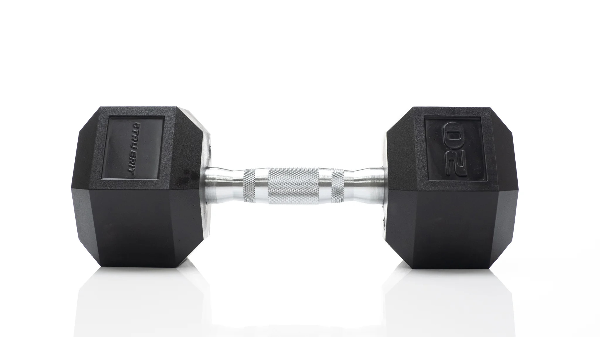 Tru Grit Fitness 20 lb Rubber Hex Dumbbell, Single | Walmart (US)