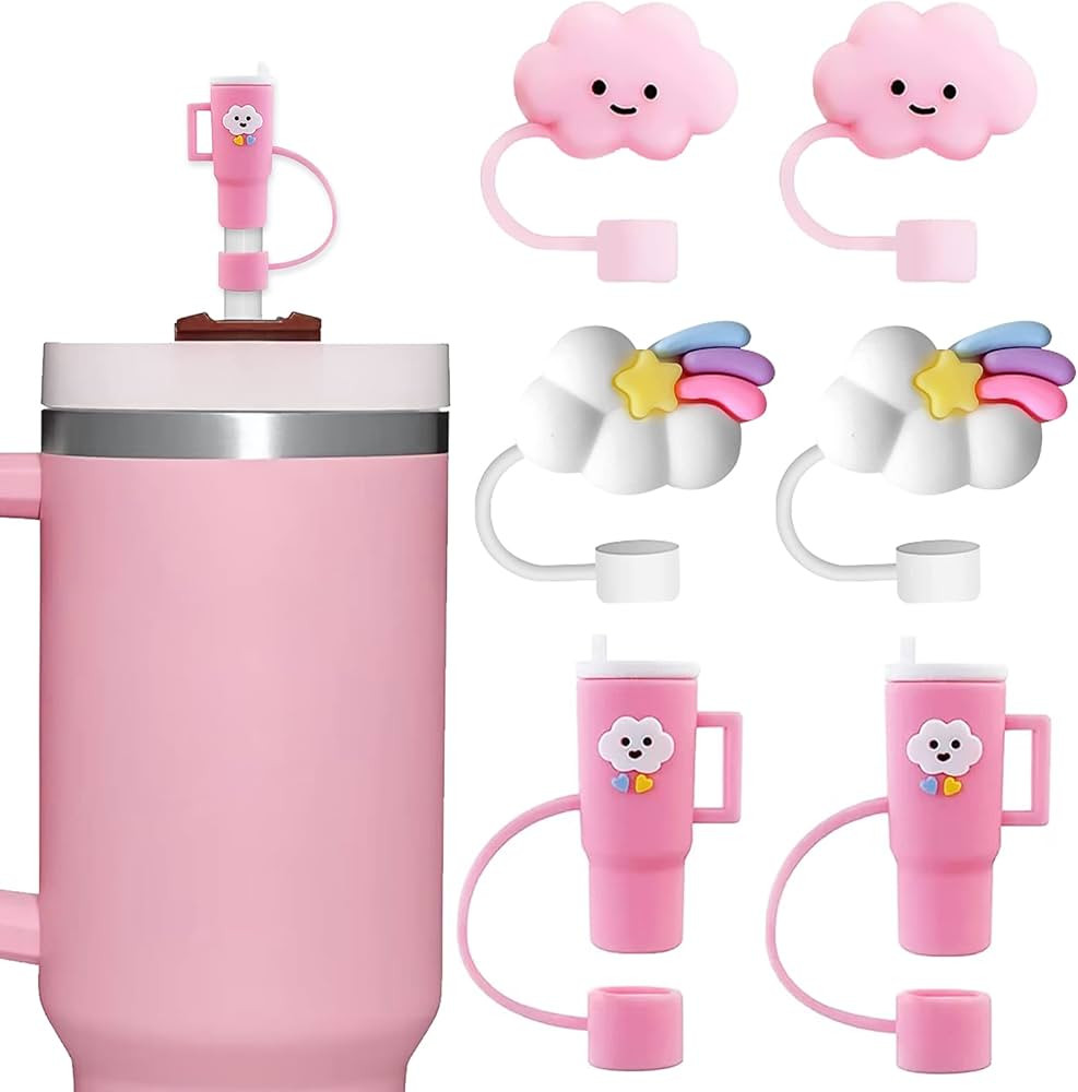 6Pack Straw Covers Compatible with Stanley 30&40 Oz Tumbler&Simple Modern 40 oz Trek Tumbler,Soft... | Amazon (US)
