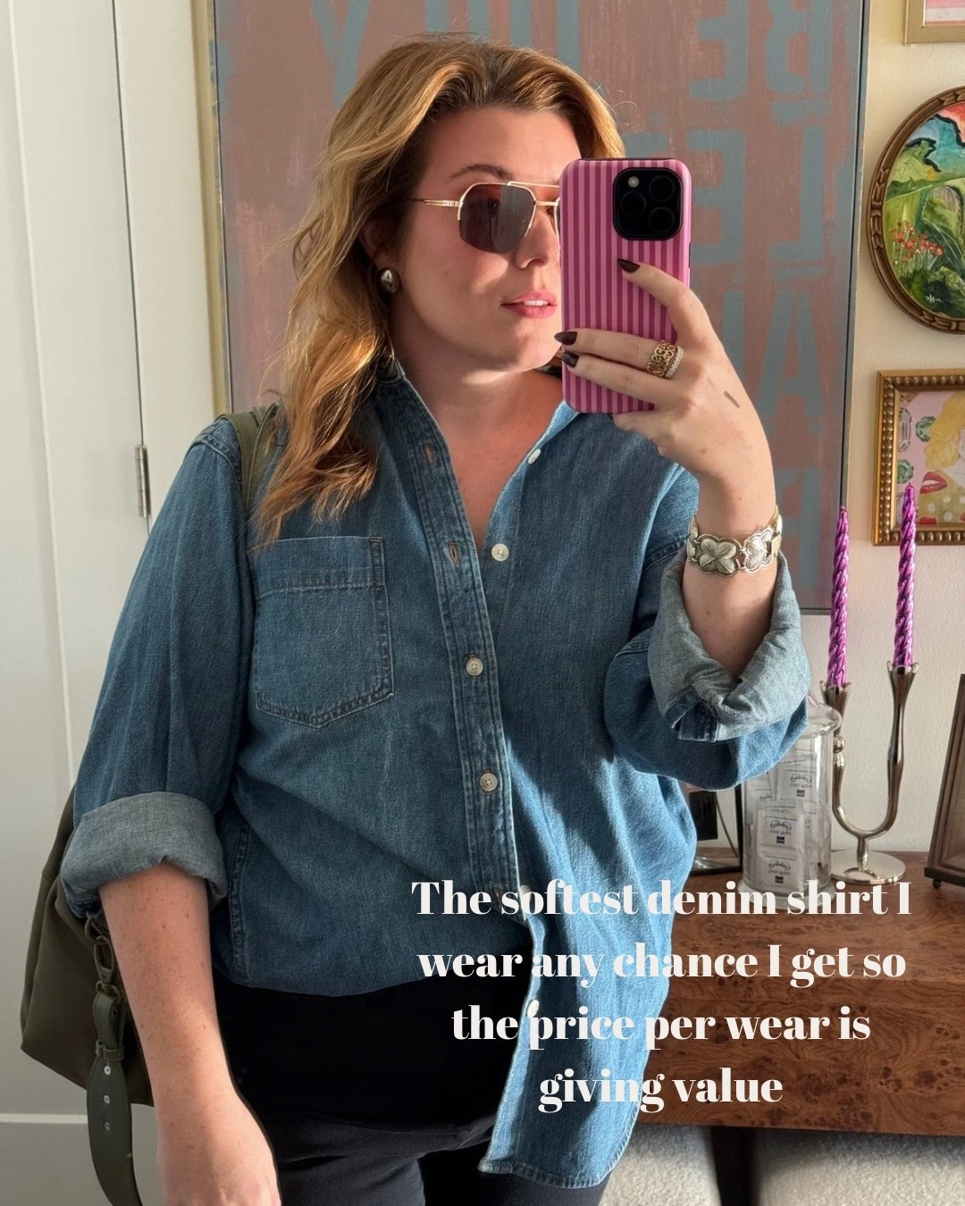 Aritzia denim shirt, Women’s denim button up, Oversized denim shirt women, Casual denim top for women, Everyday denim shirt outfit, Classic blue denim shirt, Relaxed fit denim shirt, Stylish women’s denim blouse, Wardrobe staple denim shirt, Premium denim shirt women

#LTKootd #LTKMidsize #LTKWorkwear
