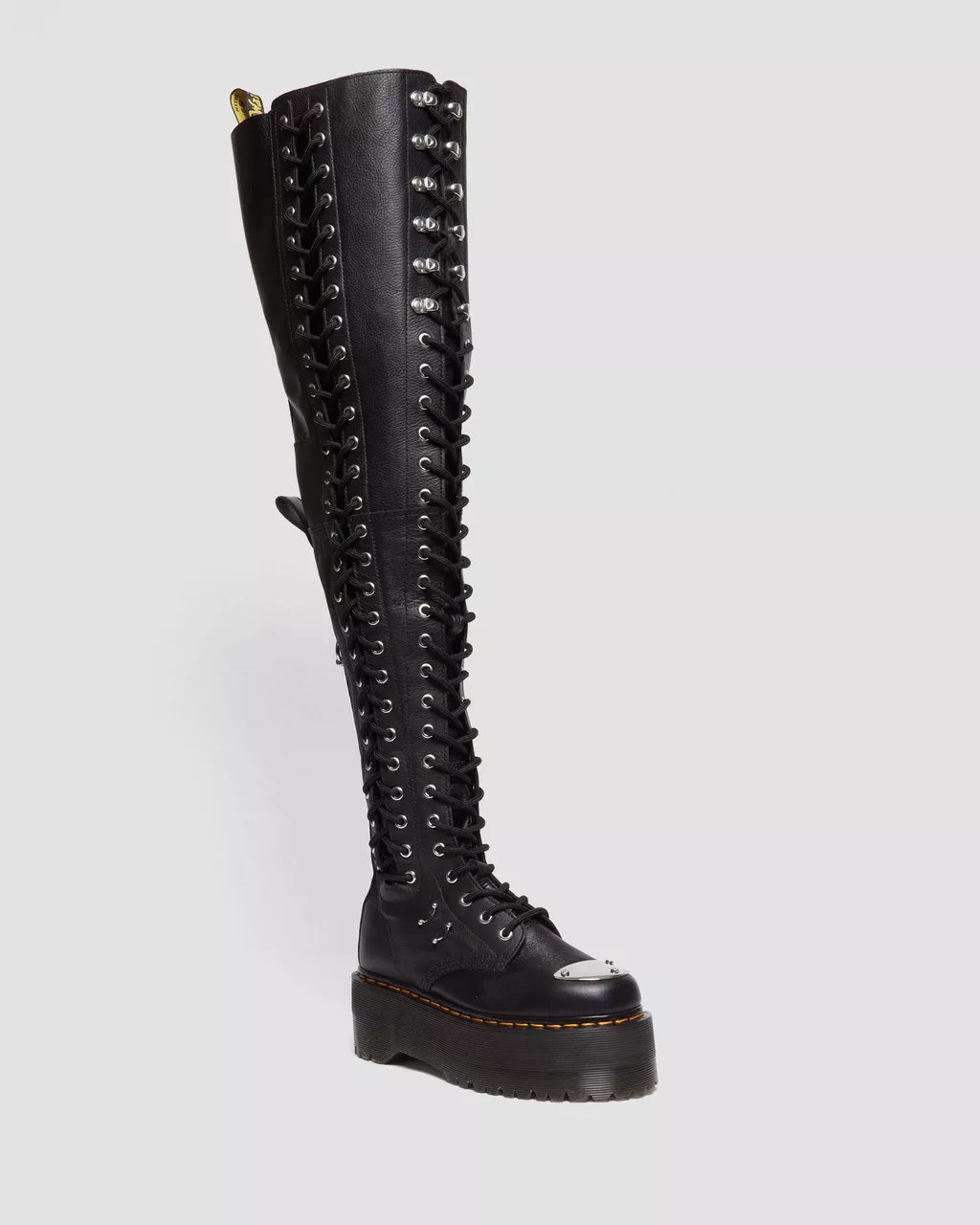 28-Eye Extreme Max Virginia Leather Knee High Boots | Dr. Martens