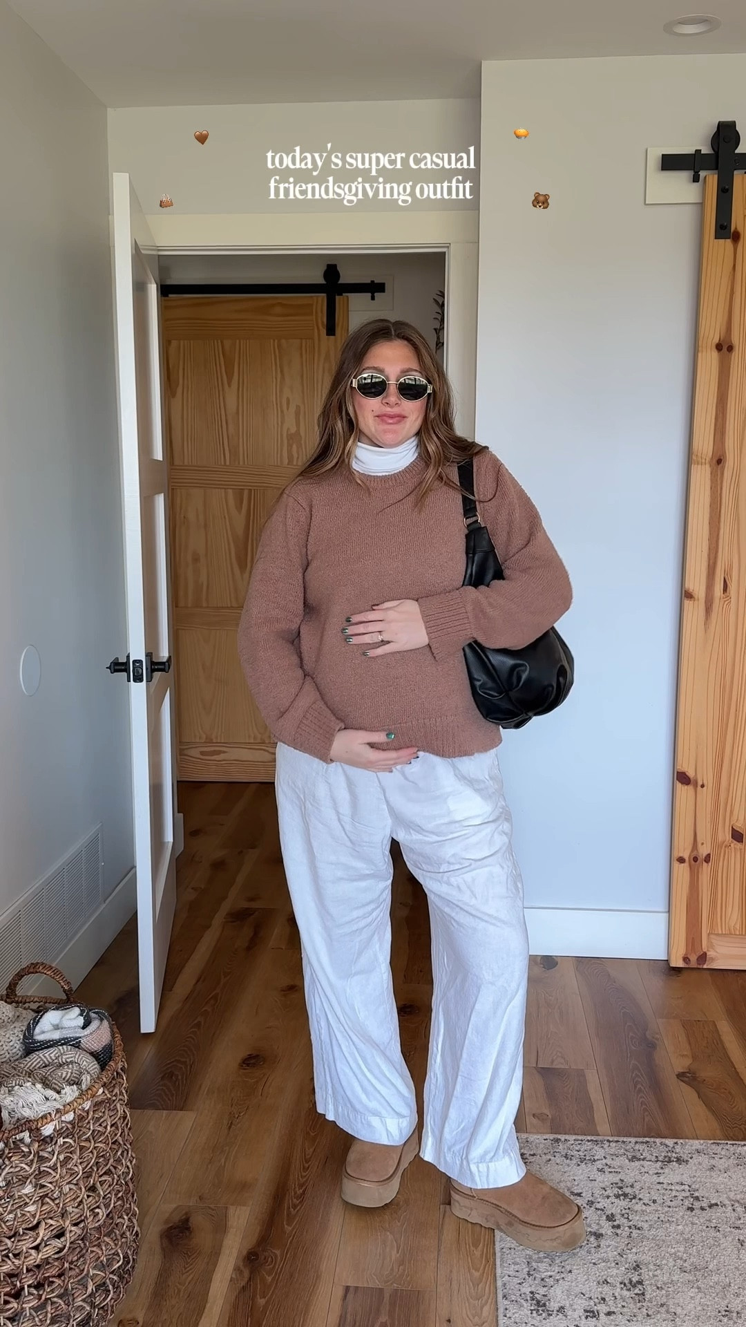 casual friendsgiving ootd ~ pregnant mama in her third trimester edition ✨

#LTKHoliday #LTKootd #LTKBump