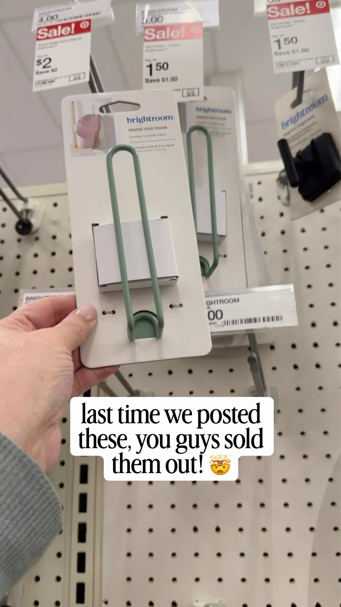 We posted this Hat Holder last week and our audience sold it out so quickly! If you are looking for the most affordable hat storage solution, look no further! It’s literally $3 and the easiest way to store and organize a hat collection! 
