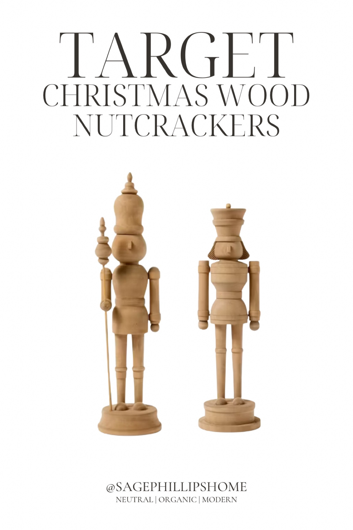 How stunning are these wooden nutcrackers from Target? 🎄 Their neutral, minimalist look is perfect for adding a classic holiday touch without overwhelming the space. They’re great for styling on shelves or mantels to keep things festive yet simple.

#LTKsale #LTKcanada #LTKautumn