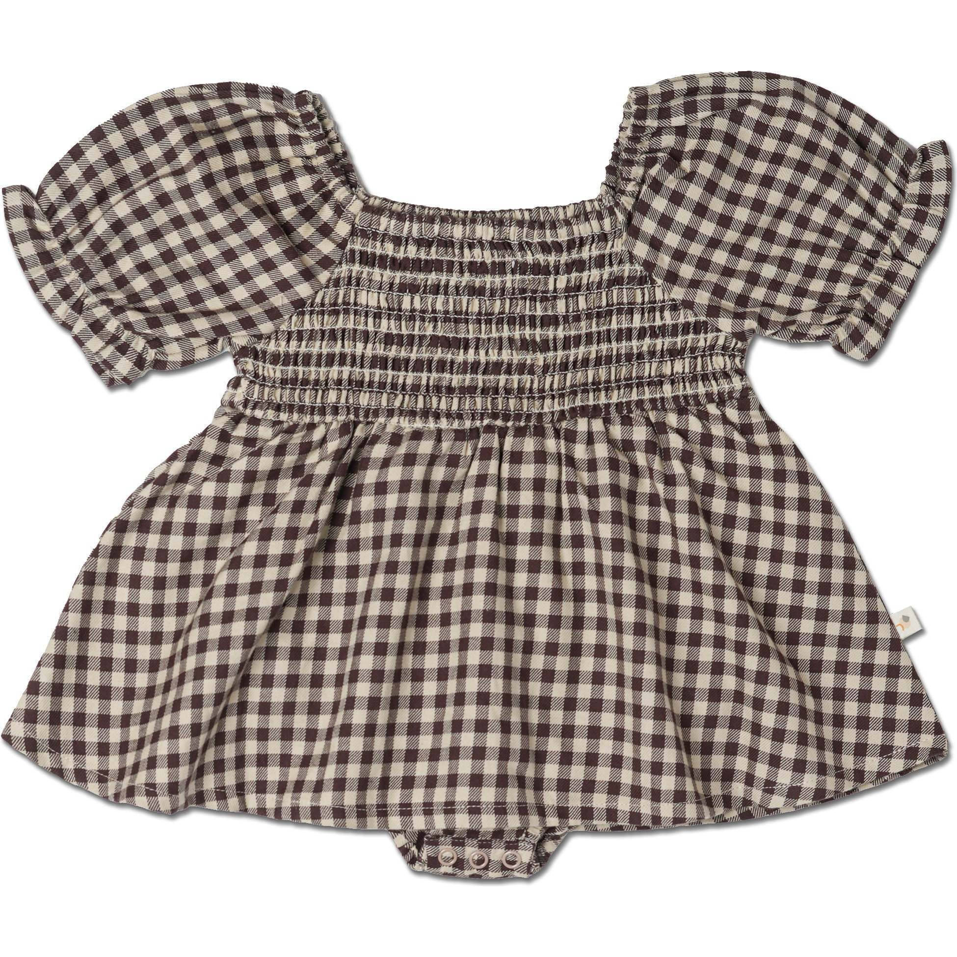 Organic Smocked Dress W/ Bloomers, Gingham Checks | Maisonette