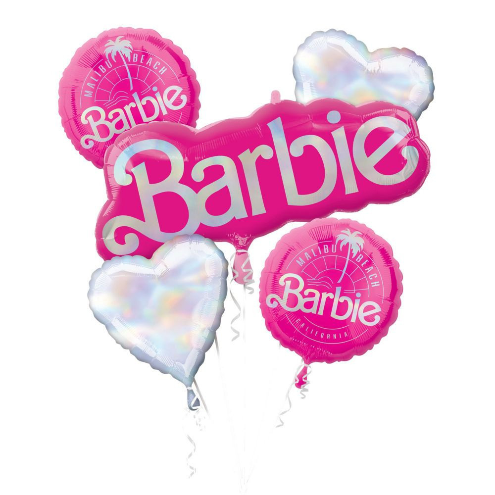 Barbie(TM) Malibu Beach Party Mylar Balloon Bouquet - 5 Pc. | Oriental Trading Company