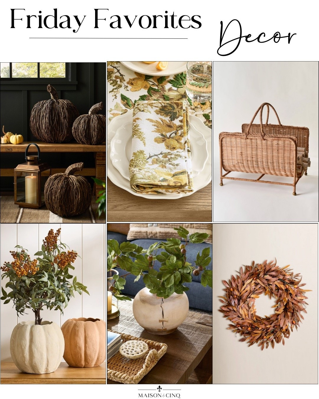 So many great finds for Friday Favorites this week like the cutest pumpkin cache pots, pretty fall wreaths, fall branches on sale and more!

Home decor, fall decor, tabletop, fall entertaining, pumpkins

#LTKHome #LTKSaleAlert #LTKSeasonal