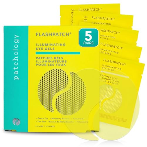 PATCHOLOGY Eye Mask, Brightening Under Eye Patches for Puffy Eyes and Dark Circles, Vitamin C Serum, Dark Circles Under Eye Treatment, Hydrating Eye Patches for women and men (5 Pairs) | Amazon (US)