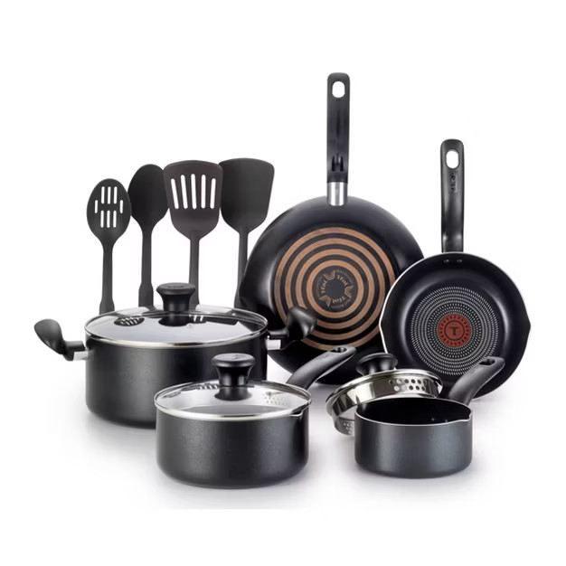 T-fal Simply Cook 12pc Nonstick Cookware Set - Black | Target