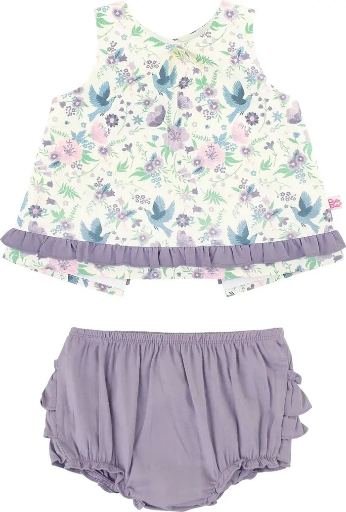 RuffleButts Hello Spring Floral Print Swing Top & Ruffle Bloomers Set | Nordstrom | Nordstrom