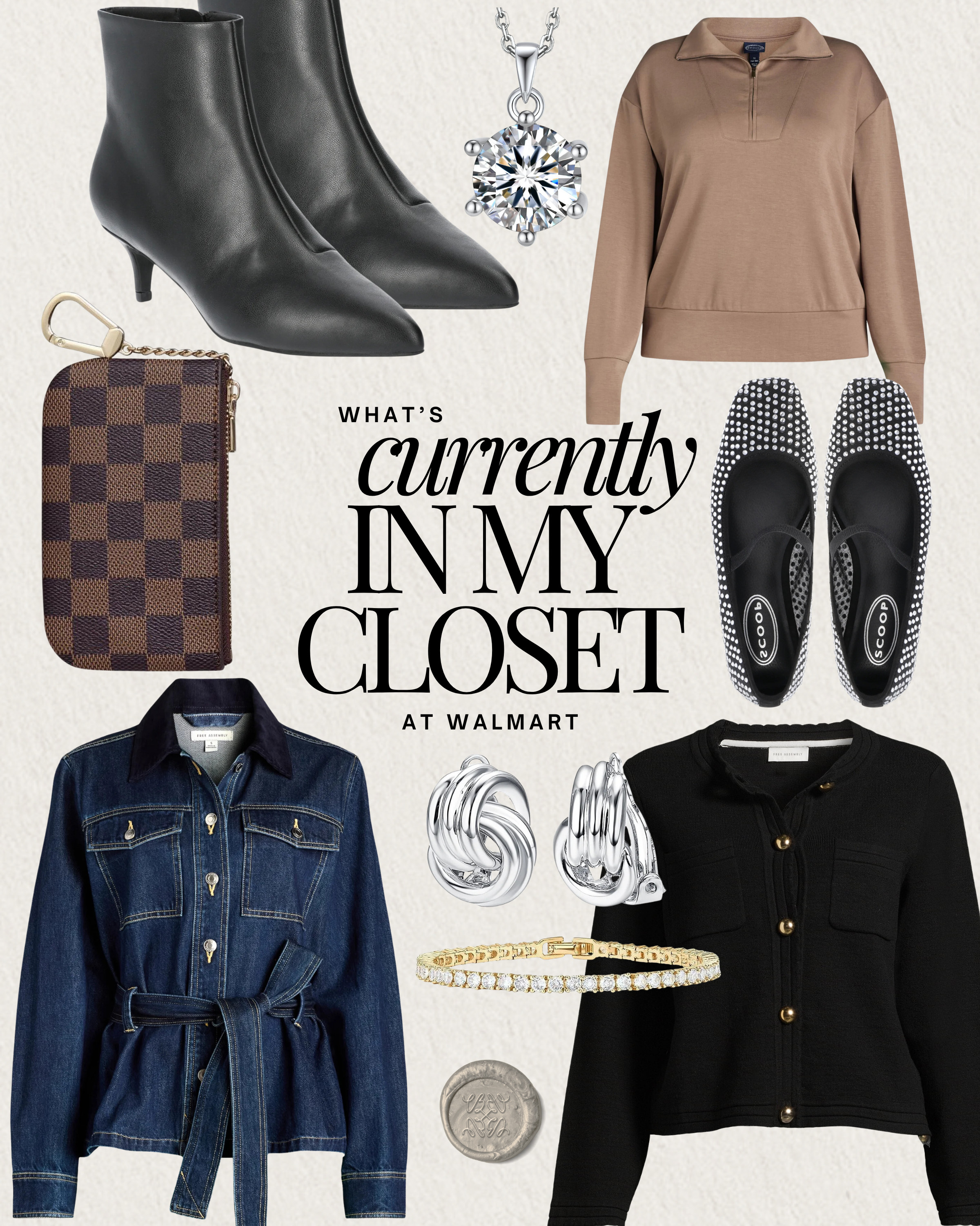 So many of these I wear WEEKLY. Those booties are a most grabbed this season, and that cardigan is one of my most reached for! I also love the denim jacket because it has a tie and is so flattering. Nailed it again @walmartfashion #WalmartPartner #WalmartFashion 

 #LTKSeasonal #LTKFindsUnder50 #LTKStyleTip