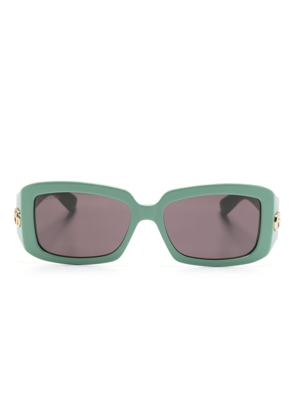 Gucci Eyewear Icon GG rectangle-frame sunglasses - Green | Farfetch Global