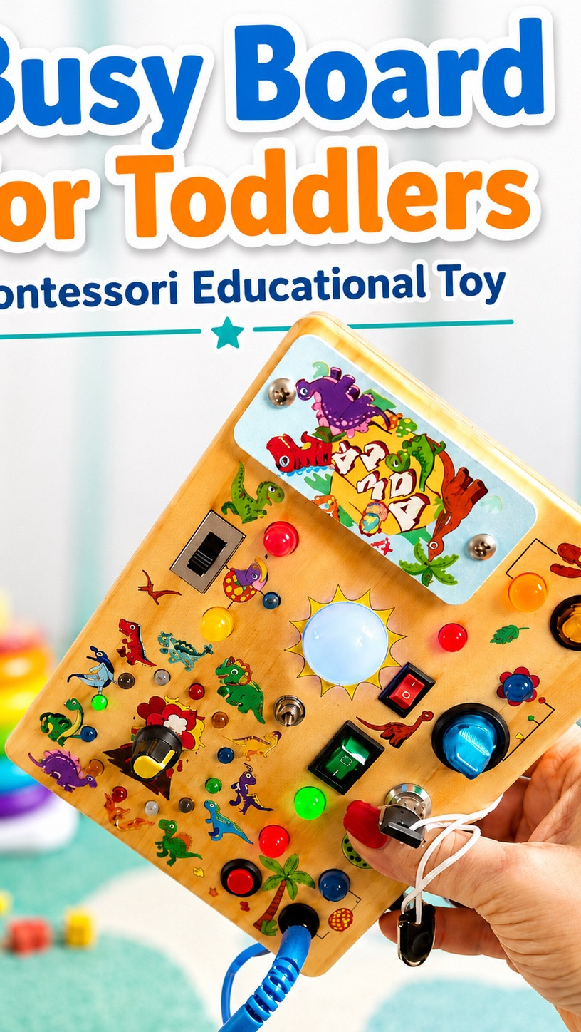 Little hands stay busy while learning 🧸✨

This Montessori-style Busy Board is such a fun screen-free toy for toddlers. Buttons, switches, lights, colors, and textures help with fine motor skills, focus, and independent play. Perfect for quiet time, travel, or keeping your toddler entertained at home.

#BusyBoard #ToddlerToys #MontessoriToy #EducationalToy #ToddlerMom #MomFinds #ScreenFreePlay #LearningToys

#LTKBaby #LTKKids #LTKmomlife