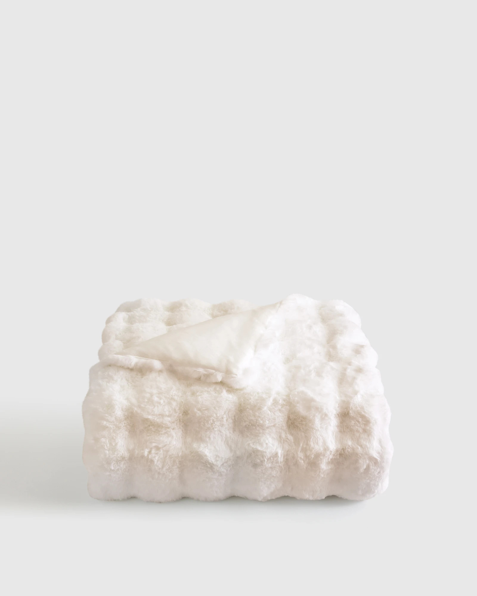 Ruched Faux Fur Throw | Quince