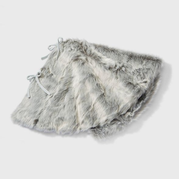 48" Gray Faux Fur Christmas Tree Skirt - Wondershop™ | Target