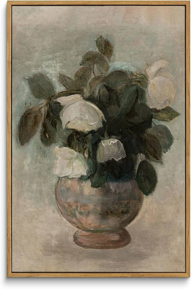 InSimSea Flowers Framed Canvas Wall Decor, 16x24in Large Flowers in Vase Paintings Wall Art, Flor... | Amazon (US)