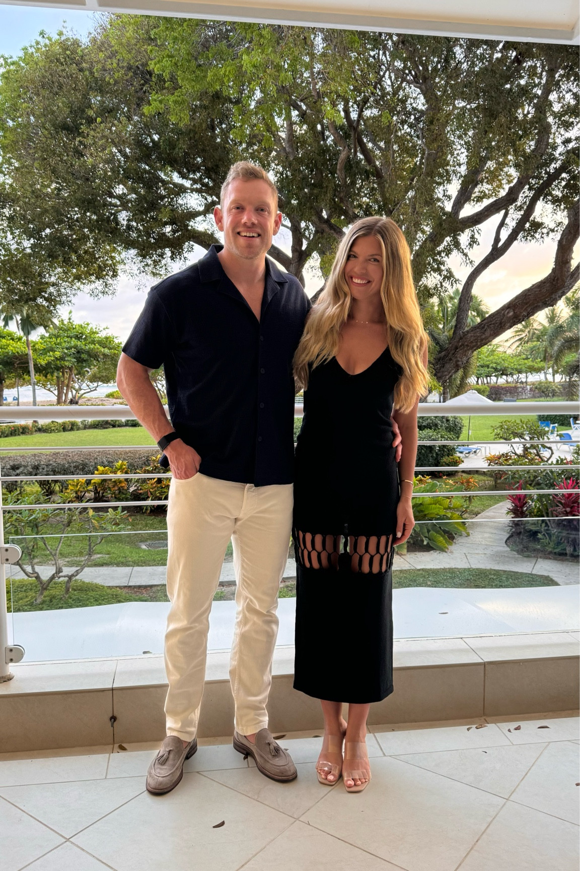 I love this dress, it’s go flattering!! 💃😍 Off on our last date night on holiday in Barbados!  Size small in the dress and the shoes are TTS!

#LTKtravel #LTKSeasonal