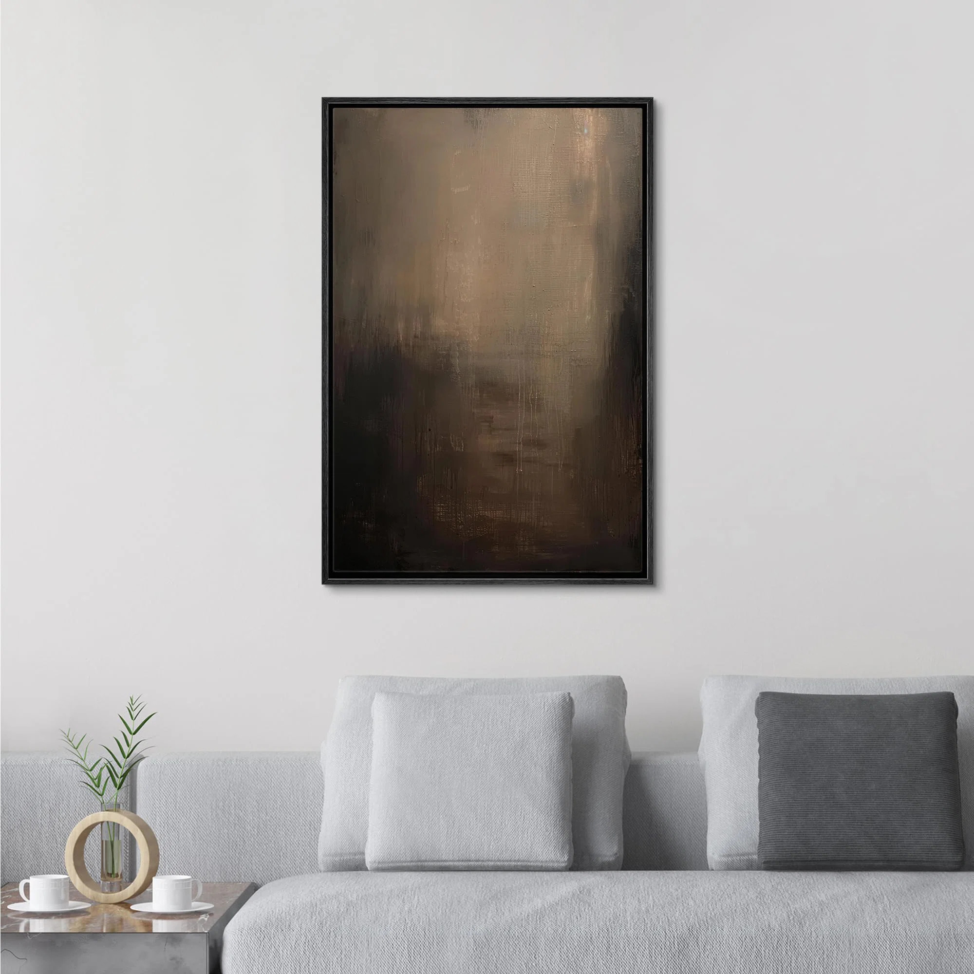 IDEA4WALL Minimal Landscape Abstract Textured Dark Shades on | Wayfair | Wayfair North America