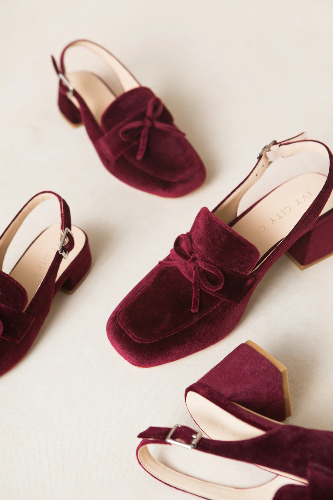 Ivy Bow Loafer in Wine | Ivy City Co