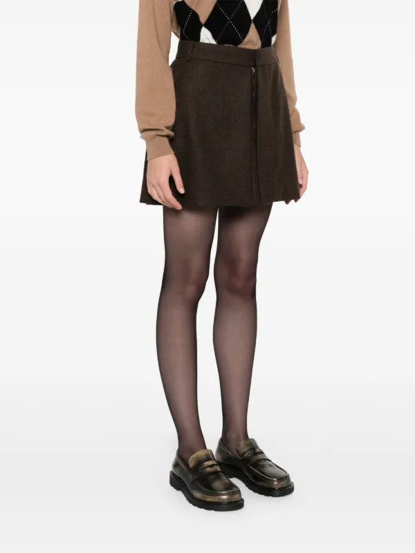 AMI Paris Virgin Wool Mini Skirt  - Farfetch | Farfetch Global