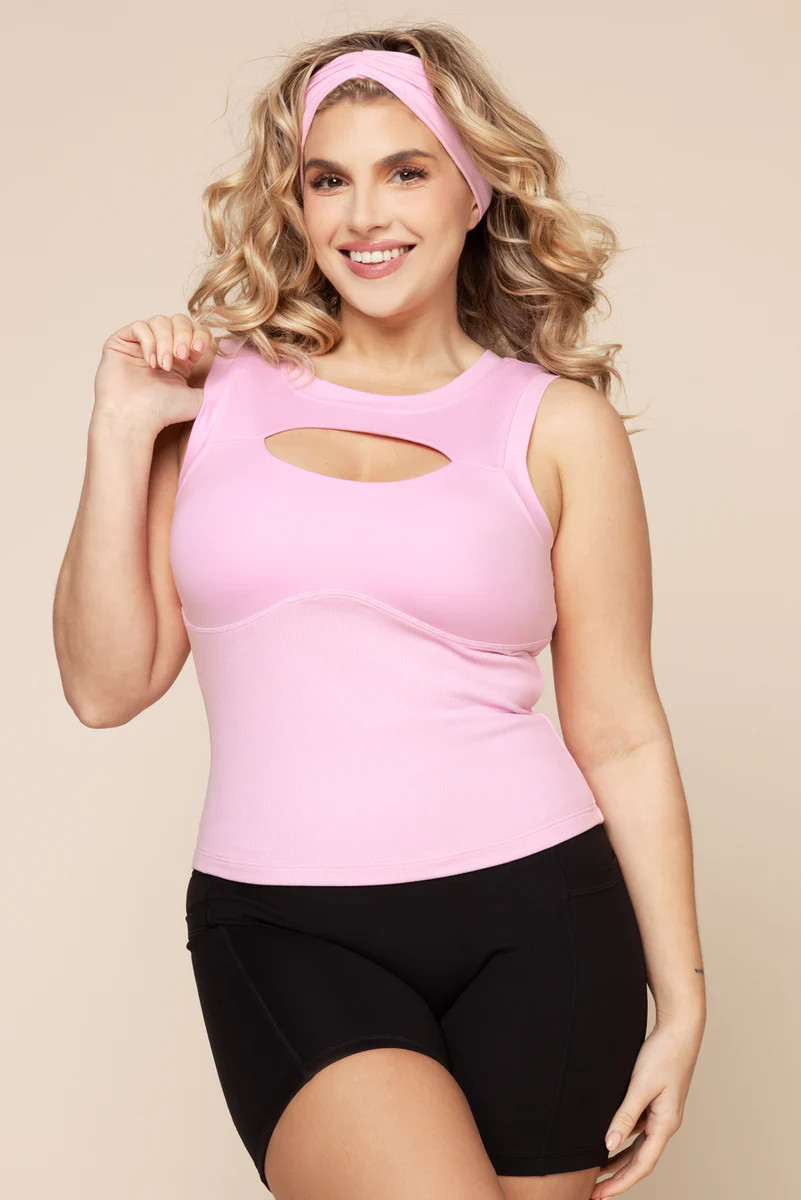 Peekaboo Crew Tank - Bubblegum | POPFLEX