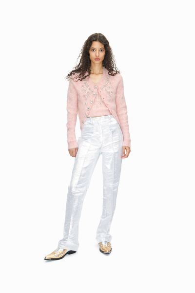 Embellished Mohair-blend Cardigan - Light pink - Ladies | H&M US | H&M (US + CA)