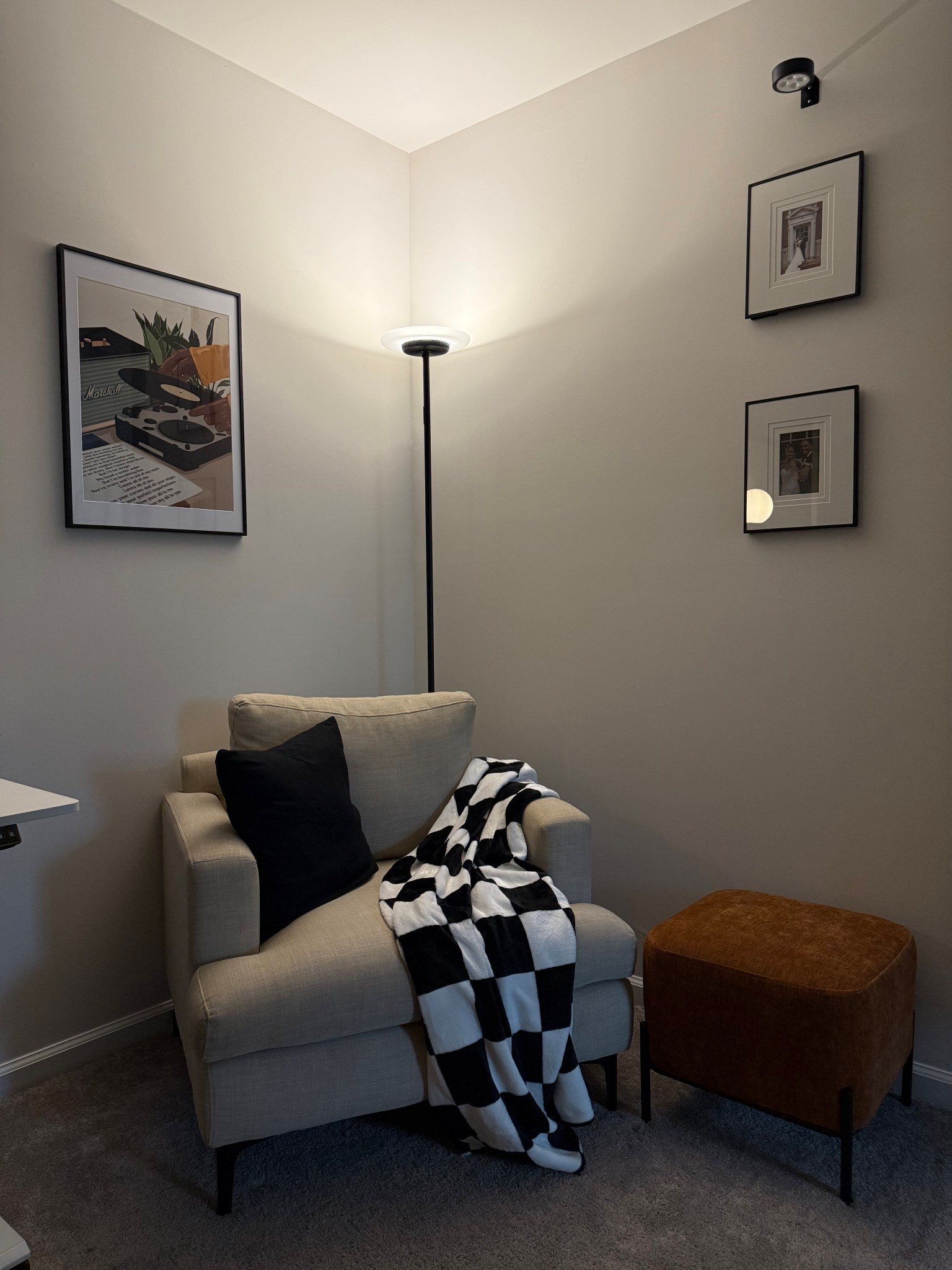 I just love it in here 🥹

Chair, blanket, lamp and picture frame are from Amazon!
Photo is from Esty.
Ottoman is from Homesense.

#LTKFindsUnder100 #LTKHome #LTKFindsUnder50