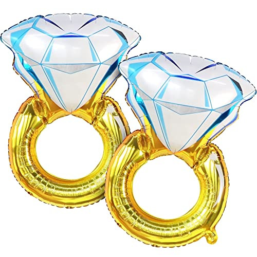 KatchOn, Huge Diamond Ring Balloon - 26 Inch, 2 Pieces | Engagement Ring Balloon for Bridal Showe... | Amazon (US)