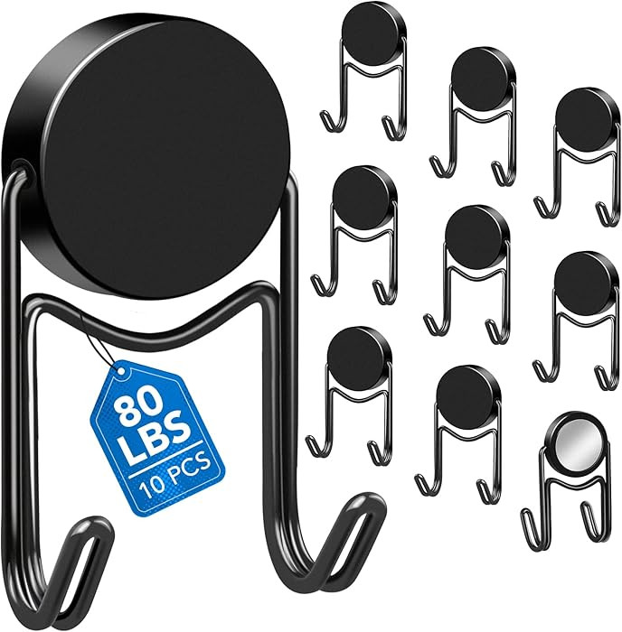 LOVIMAG Magnetic Hooks, 80lbs+ 2026 Cruise Cabin Ship Essentials Magnet Hook Heavy Duty Strong Ma... | Amazon (US)
