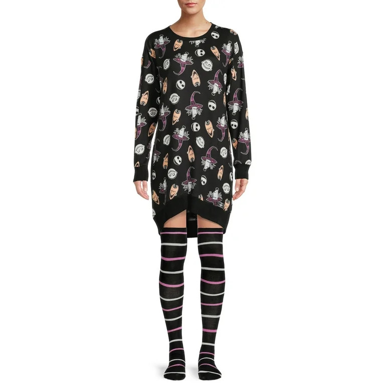 Disney's Women's and Women's Plus Nightmare Before Christmas Sleepshirt with Socks | Walmart (US)