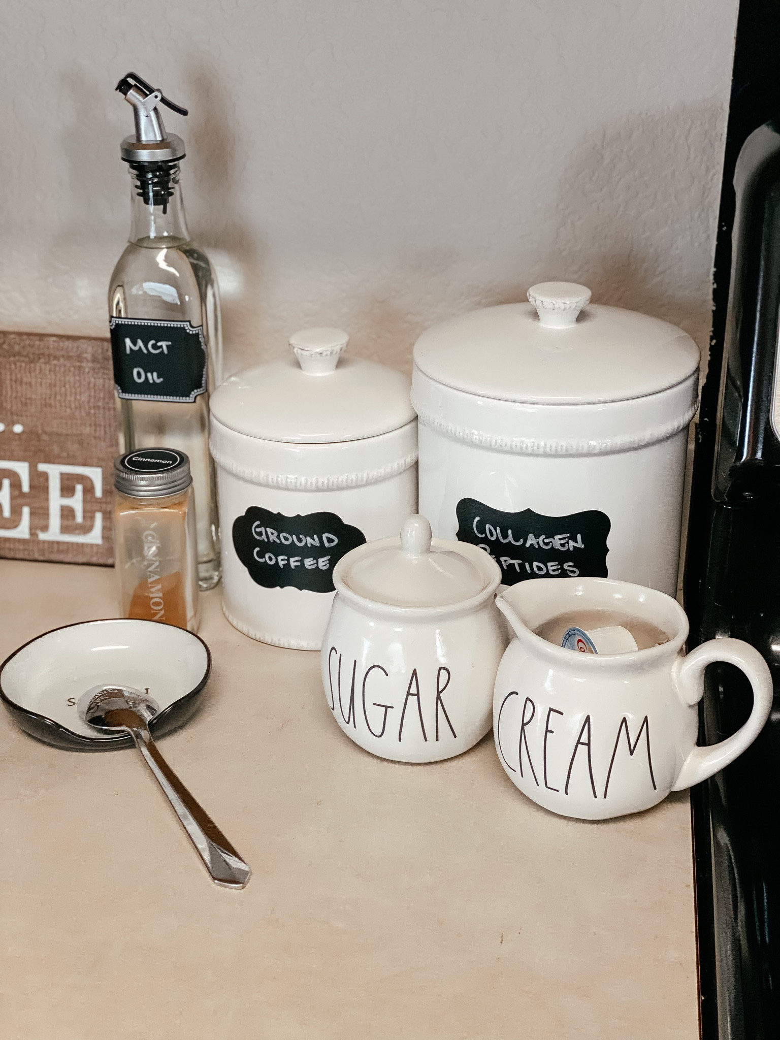 Coffee bar decor // kitchen organization // coffee bar organization // organizing kitchen coffee bar // kitchen canisters 

#LTKhome #LTKunder50 #LTKsalealert