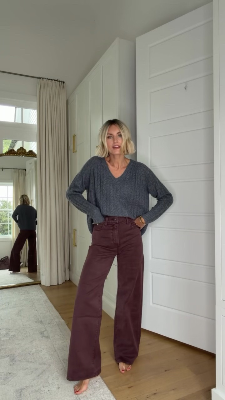 Cozy and so chic! This graphite cashmere cable knit sweater is the perfect elevated basic paired with burgundy denim for fall. Wearing size XS sweater and 25 jeans! 

Loverly grey, tuckernuck, cashmere sweater, grey cable knit sweater, burgundy jeans, fall outfit inspiration, cozy sweaters, elevated basics, fall fashion, casual chic outfits