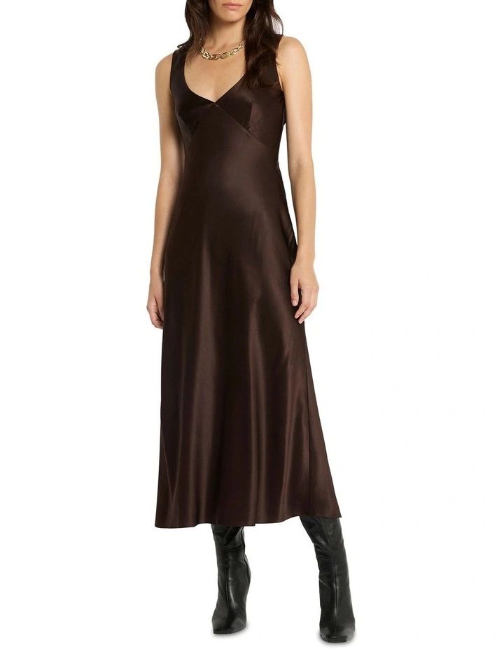 Escaped Love Silk Dress in Chocolate | Myer