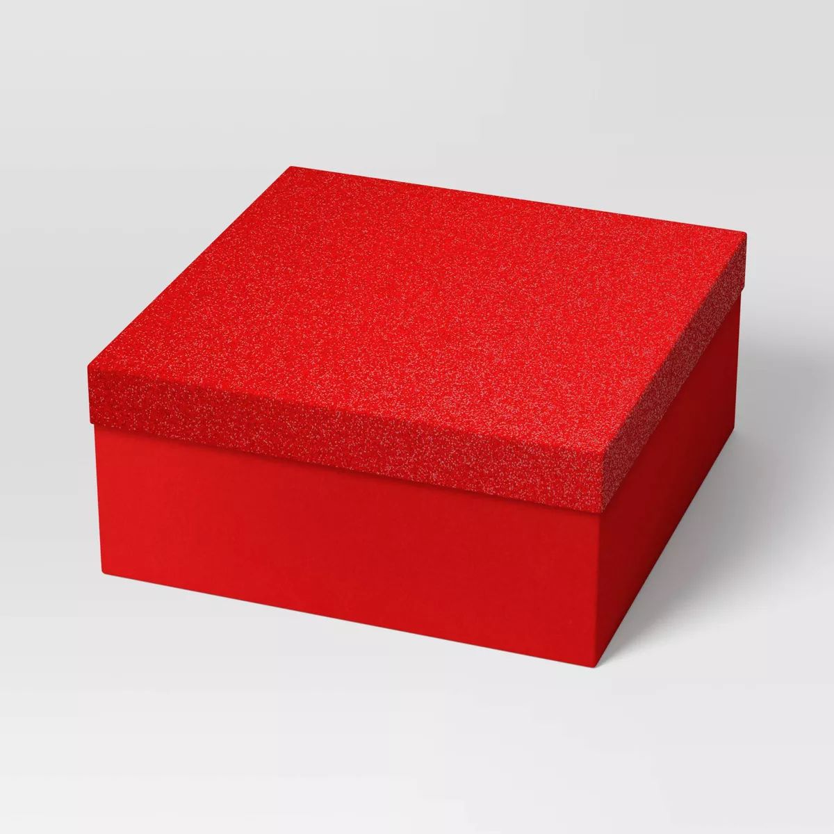 10.25"x4.5" Large Glittered Christmas Gift Box Red - Wondershop™ | Target