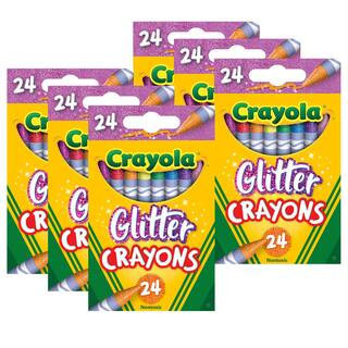 6 Packs: 24 ct. (144) Crayola® Glitter Crayons | Michaels® | Michaels Stores