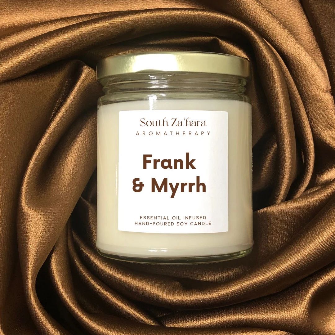 Frankincense and Myrrh Soy Candle for Stress Relief and - Etsy | Etsy (US)
