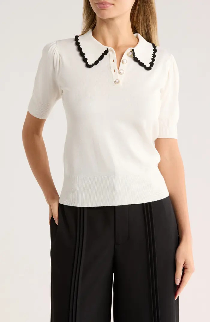 BY DESIGN Gwen Lace Trim Sweater | Nordstromrack | Nordstrom Rack