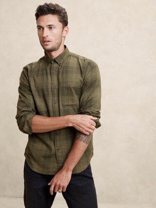 Slim Lightweight Flannel Shirt | Banana Republic Factory