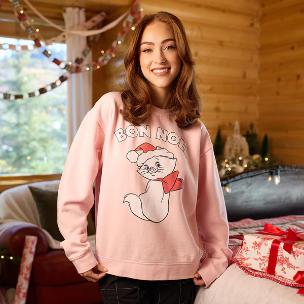 Disney The Aristocats Holiday Crew Sweatshirt, Pink | Albion Fit