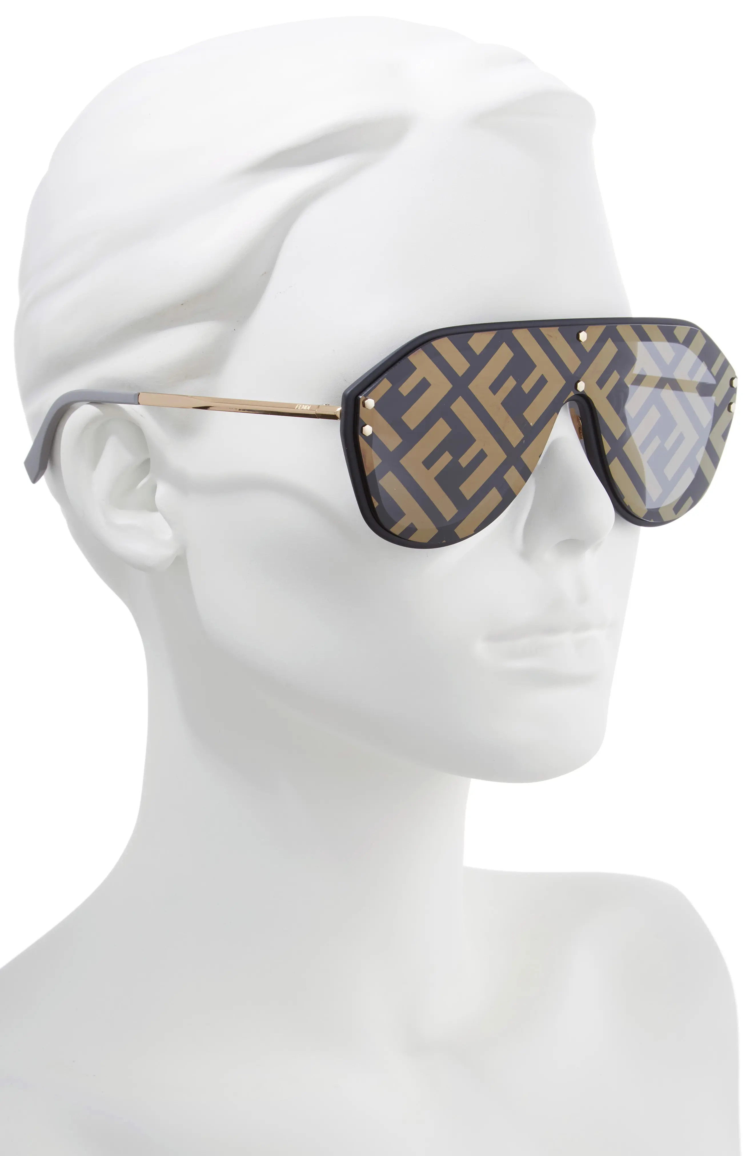 155mm Logo Lens Shield Sunglasses | Nordstrom