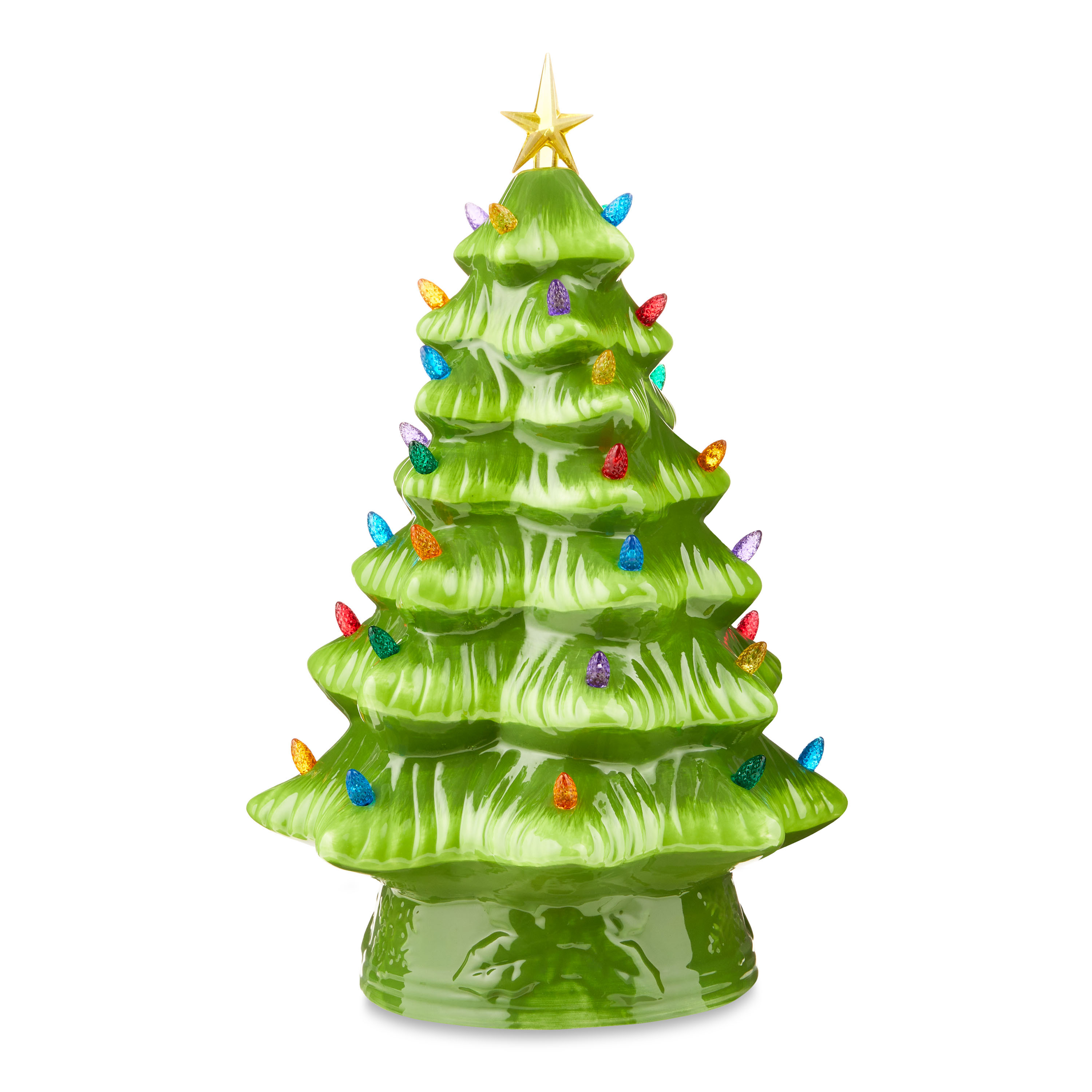Mr. Christmas 15-inch Green Nostalgic Ceramic Tree | Walmart (US)